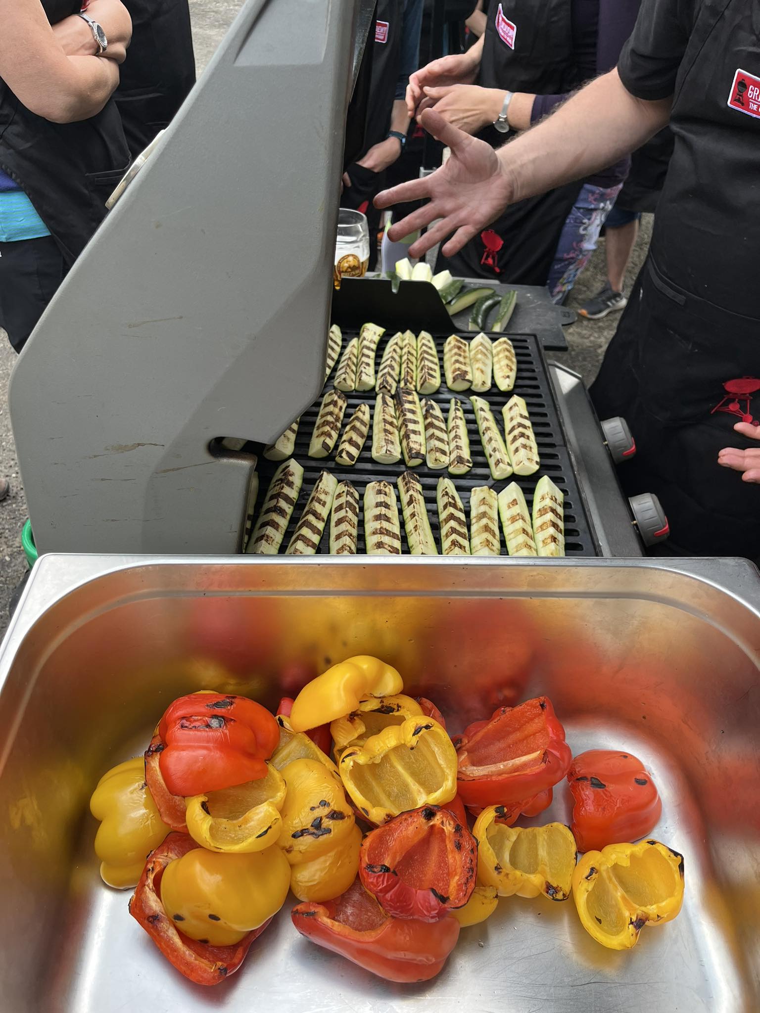 Grilované Gnocchi so zeleninou a fetou - grilovanie zeleniny