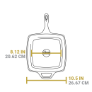 Štvorcová liatinová panvica Lodge 26 cm