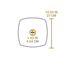 Štvorcová sklenená poklica Lodge 26 cm