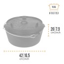 Petromax liatinový kotlík Dutch Oven ft12 - 30 cm, 10,8 l