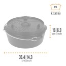 Petromax liatinový kotlík Dutch Oven ft6 - 26 cm, 5,5 l