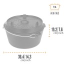Petromax liatinový kotlík Dutch Oven ft9 - 25 cm, 7,5 l