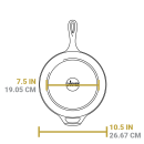 Hlboká liatinová panvica Lodge 26 cm s poklicou