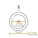 Hlboká liatinová panvica Lodge 30 cm s poklicou