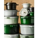 Liatinový hrniec Staub 28 cm, bazalka