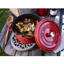 Liatinový hrniec Staub 26 cm, višňa