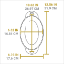 Liatinová oválna servírovacia miska Lodge 1 l