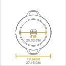 Liatinová panvica Lodge 26 cm s dvoma madlami