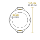 Liatinová panvica Lodge 34 cm s dvoma madlami