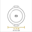 Liatinová panvica Lodge 34 cm s dvoma madlami