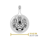 Liatinová panvica na palacinky Lodge 26 cm - Xolo Sugar Skull