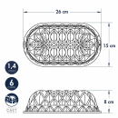 Nordic Ware forma na chlebíček Jubilee, 6 cup, zlatá