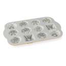 Nordic Ware forma na mini bábovky Premium, 12 formičiek, zlatá