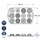 Nordic Ware forma na mini bábovky Premium, 12 formičiek, zlatá