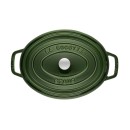 Oválny liatinový hrniec Staub 31 cm, bazalka