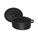 Oválny liatinový hrniec Staub 31 cm, bazalka