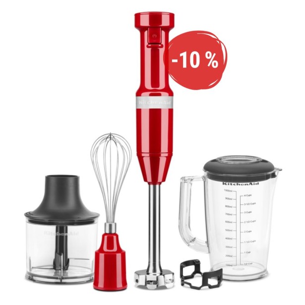 KitchenAid tyčový mixér s príslušenstvom 5KHBV83 - kráľovská červená