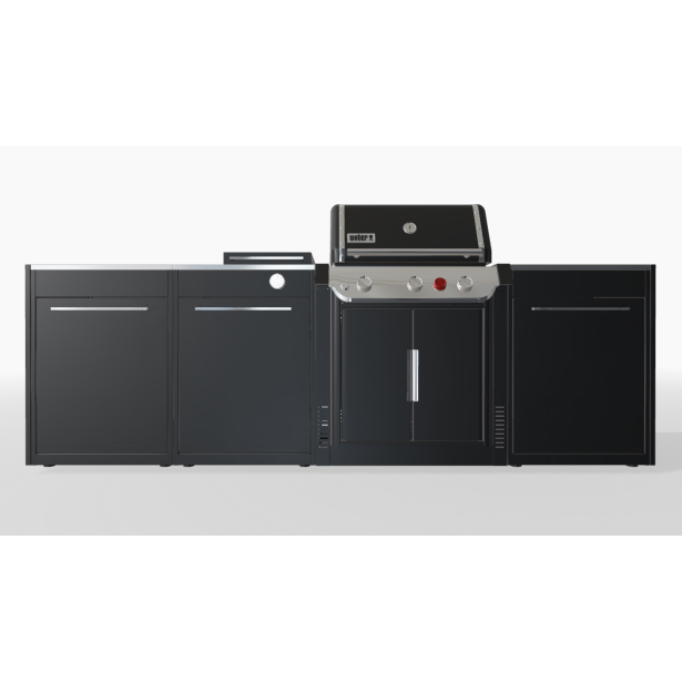 Záhradná kuchyňa Weber 4 - tri moduly, Genesis s bočným horákom