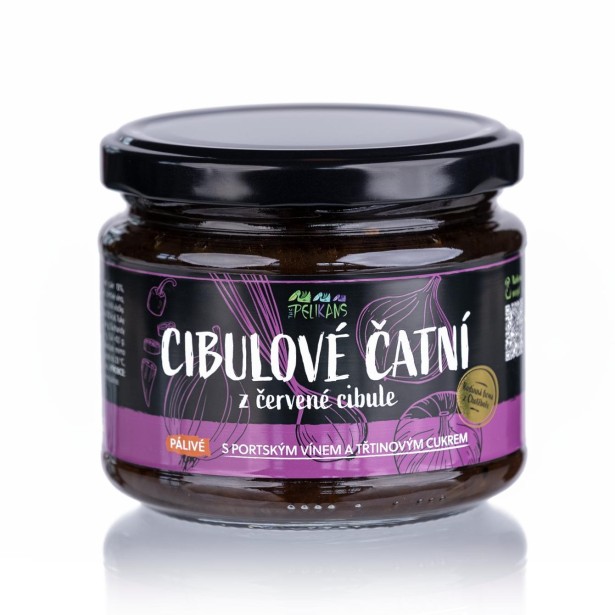 Cibuľové čatní z červenej cibule pálivé 250 g