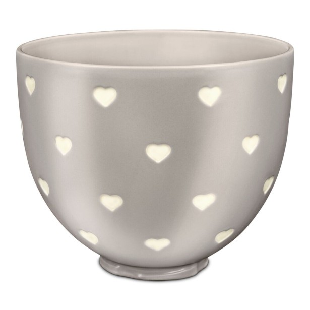 KitchenAid keramická misa Hearts Bowl Beige (4,83 l) pre kuchynské roboty