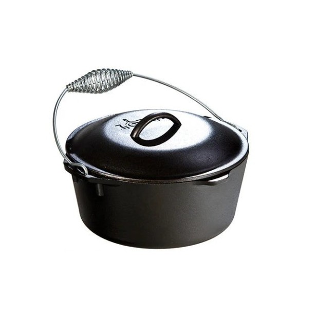 Liatinový hrniec Lodge 4,7 l s poklicou a madlom