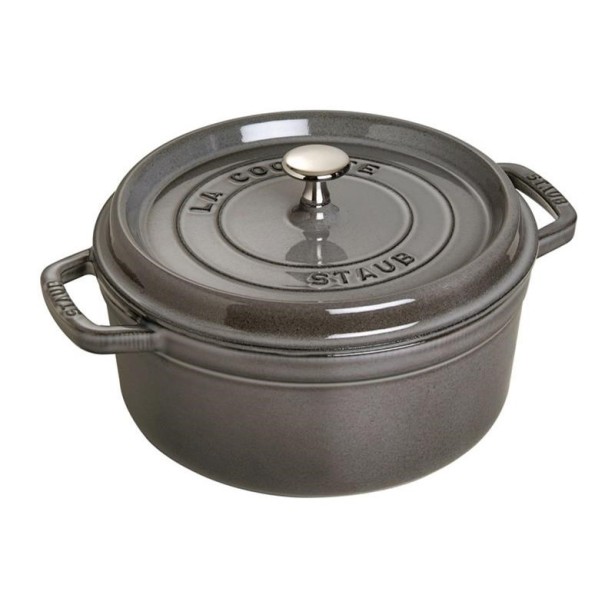 Liatinový hrniec Staub 24 cm, šedý