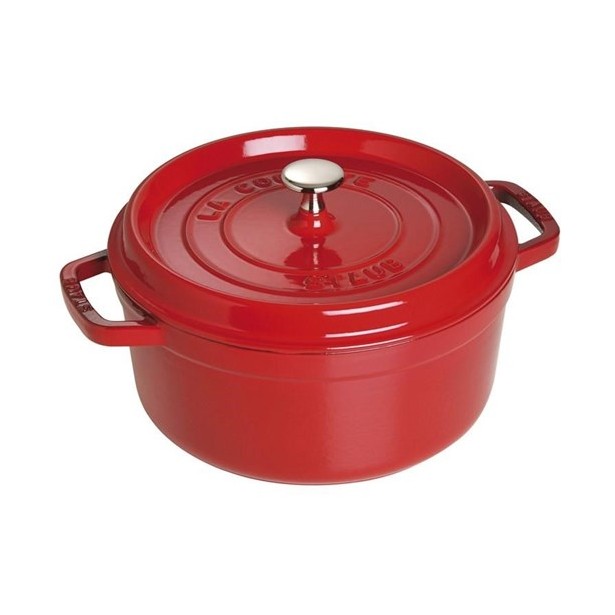 Liatinový hrniec Staub 26 cm, višňa
