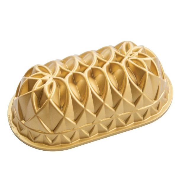 Nordic Ware forma na chlebíček Jubilee, 6 cup, zlatá