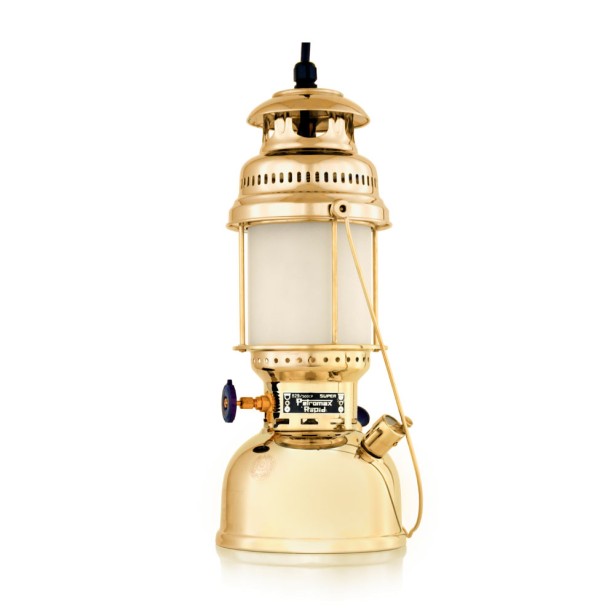 Petromax petrolejová lampa HK500 - leštená mosadz