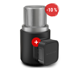 Bezdrôtový mlynček na kávu KitchenAid 5KBGR111BM GO, s batériou