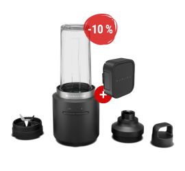 Bezdrôtový osobný blender KitchenAid 5KSBR256BM GO, s batériou