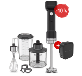 KitchenAid bezdrôtový tyčový mixér s príslušenstvom 5KHBRV75 GO, s batériou