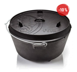 Petromax liatinový kotlík Dutch Oven s nožičkami ft18 - 34 cm, 16,1 l