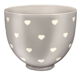 KitchenAid keramická misa Hearts Bowl Beige (4,83 l) pre kuchynské roboty