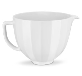 KitchenAid keramická misa biela vrúbkovaná (4,83 l) pre kuchynské roboty