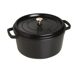 Liatinový hrniec Staub 28 cm, čierny