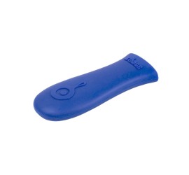 Modrý ochranný silikónový návlek na rukoväť liatinovej panvice Lodge