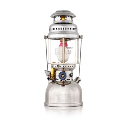 Petromax petrolejová lampa HK500 - pochrómovaná mosadz