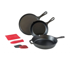 Trojdielna sada liatinových panvíc Lodge