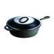 Hlboká liatinová panvica Lodge 26 cm s poklicou